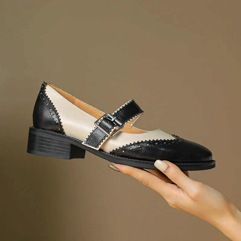 Solenza™| Miana Leather Mary Janes