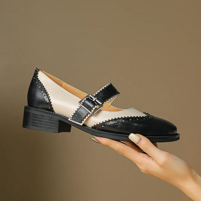 Solenza™| Miana Leather Mary Janes