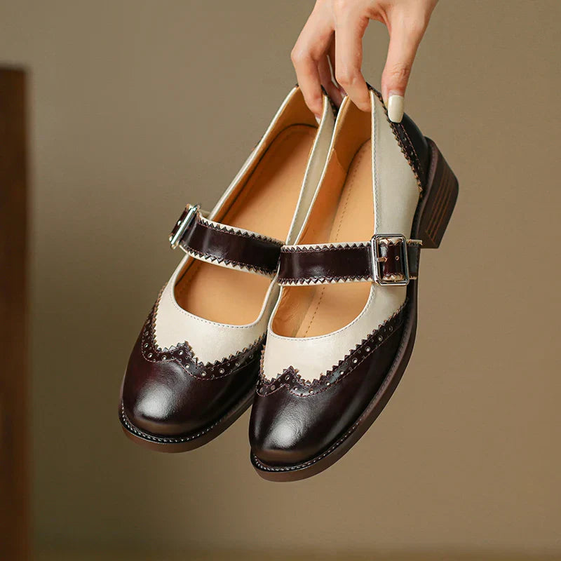 Solenza™| Miana Leather Mary Janes