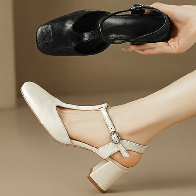 Solenza™| Beatrica Leather Mary Janes