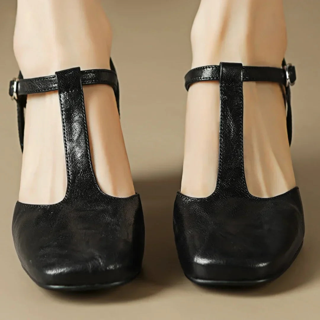 Solenza™| Beatrica Leather Mary Janes