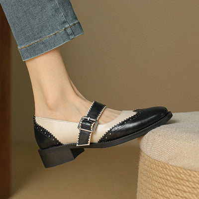 Solenza™| Miana Leather Mary Janes