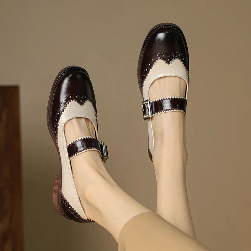 Solenza™| Miana Leather Mary Janes