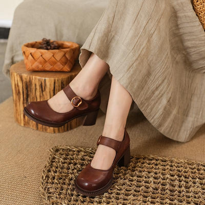 Solenza™| Agnes Leather Mary Janes