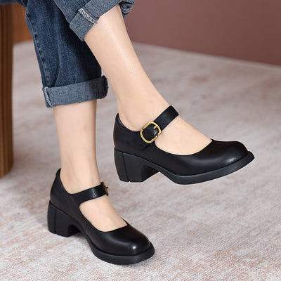 Solenza™| Agnes Leather Mary Janes