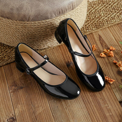 Solenza™| Livy Leather Mary Janes