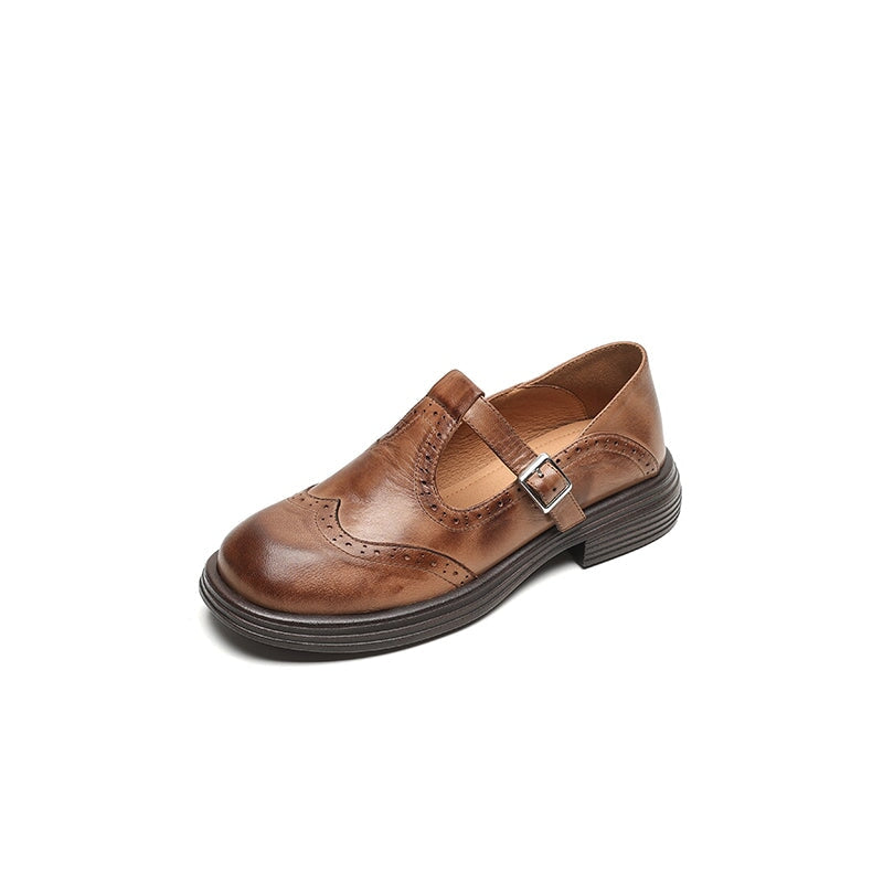 Solenza™| Risla Leather Mary Janes