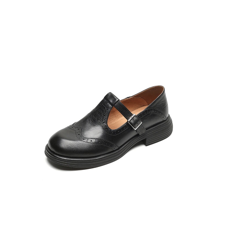 Solenza™| Risla Leather Mary Janes