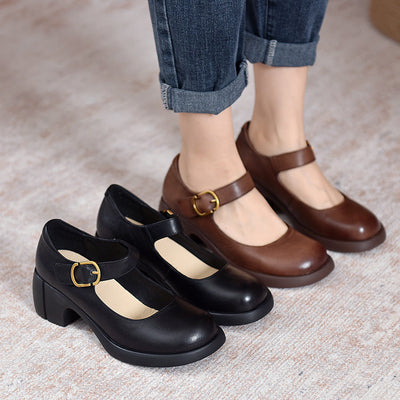Solenza™| Agnes Leather Mary Janes