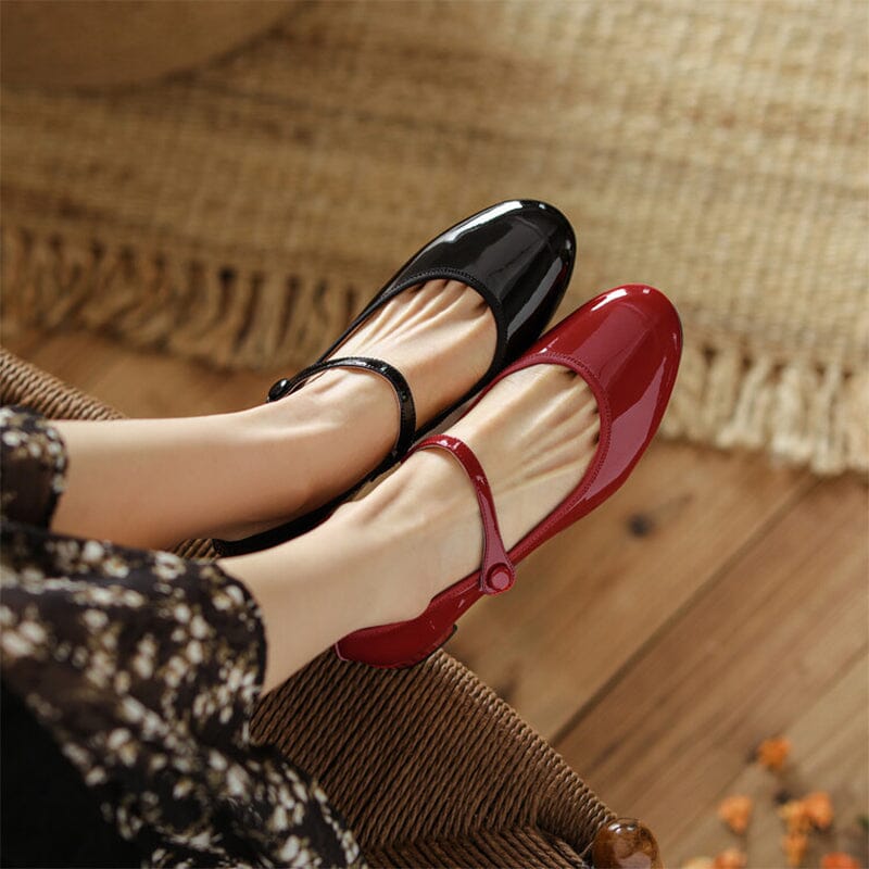 Solenza™| Livy Leather Mary Janes