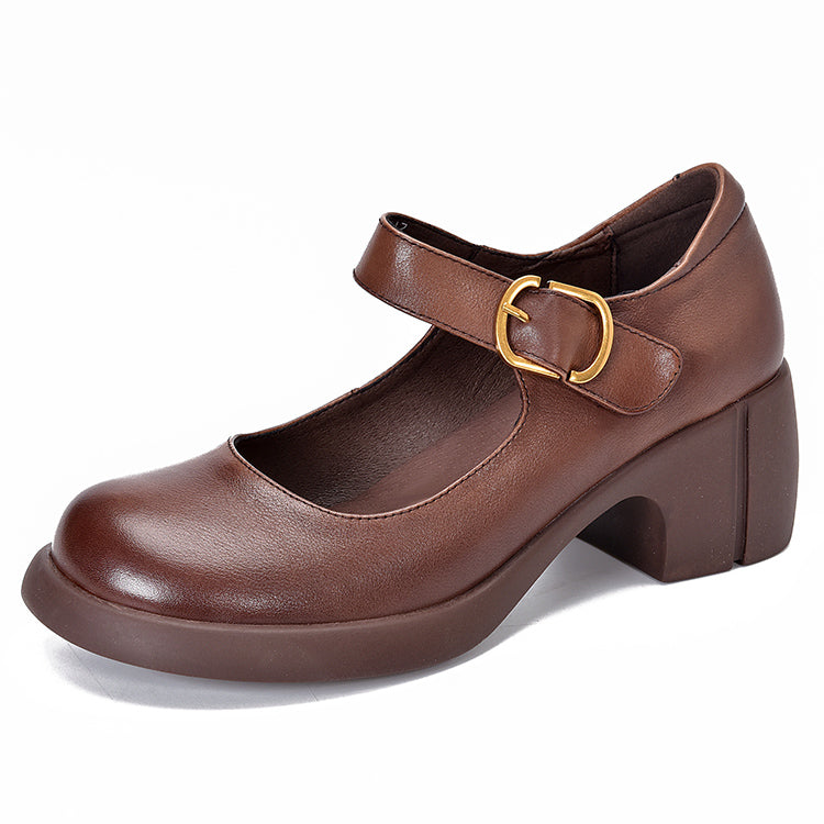 Solenza™| Agnes Leather Mary Janes