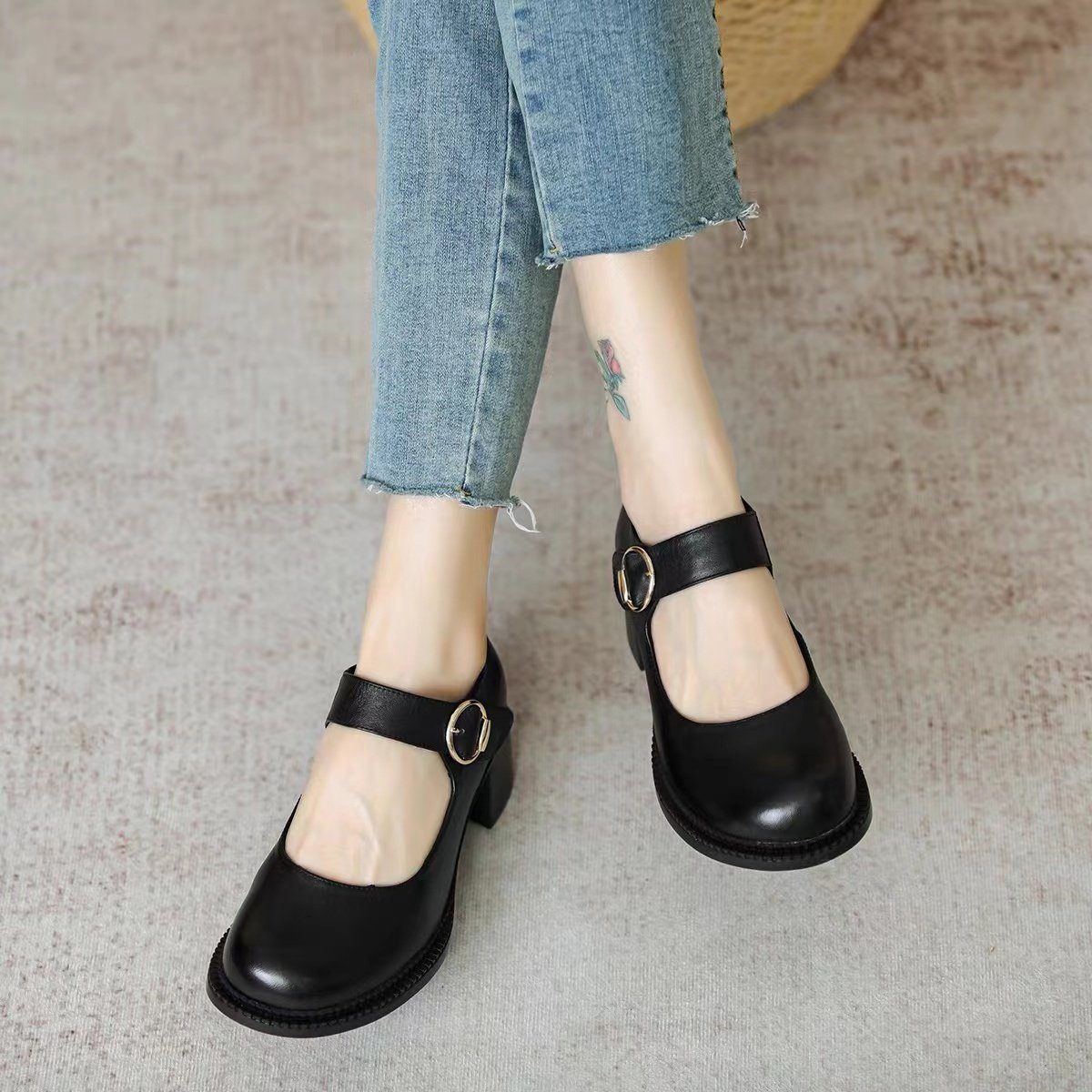 Solenza™| Agnes Leather Mary Janes