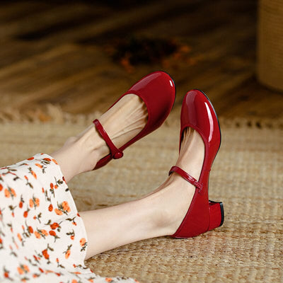 Solenza™| Livy Leather Mary Janes