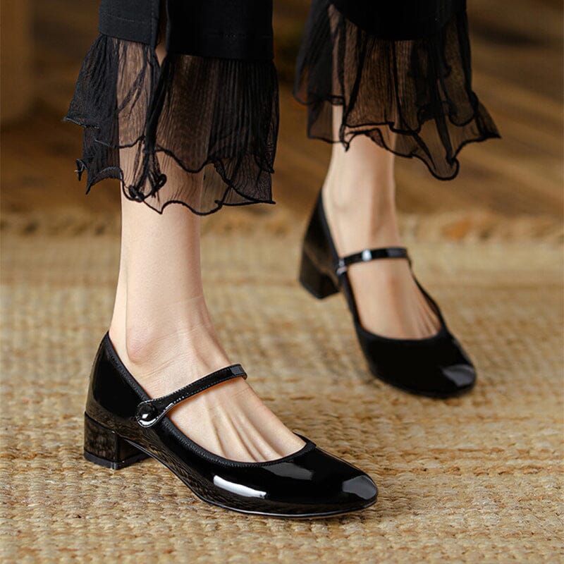 Solenza™| Livy Leather Mary Janes