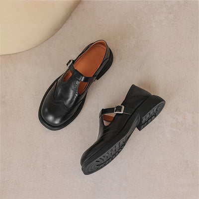 Solenza™| Risla Leather Mary Janes